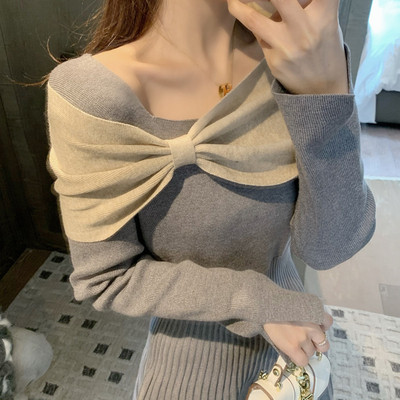 Női ruha, hosszú ujjú, redős aljú