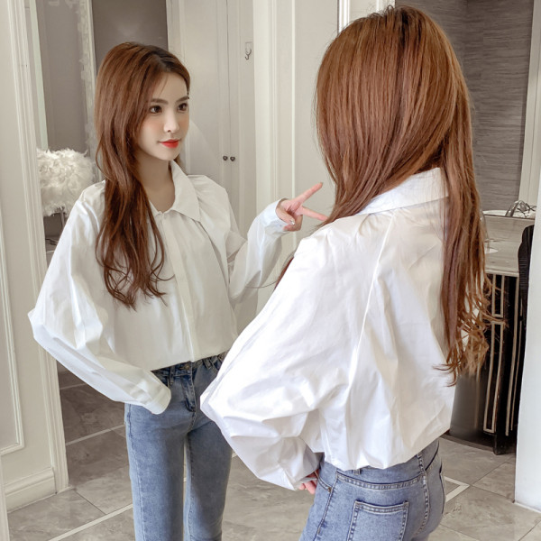 Jauna modeļa sieviešu krekls ar apaļu kakla izgriezumu un garām piedurknēm - plats modelis