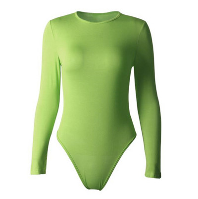 Moteriškas kasdienis bodis ilgomis rankovėmis ir ovalia iškirpte