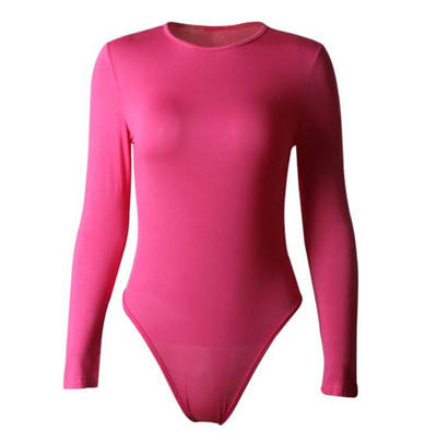 Moteriškas kasdienis bodis ilgomis rankovėmis ir ovalia iškirpte