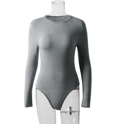 Moteriškas kasdienis bodis ilgomis rankovėmis ir ovalia iškirpte