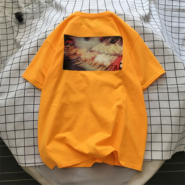 Muška pamučna majica kratkih rukava, natpis i print na leđima