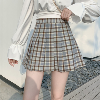 Modernus moteriškas klostuotas sijonas aukštu juosmeniu – kirpimo modelis