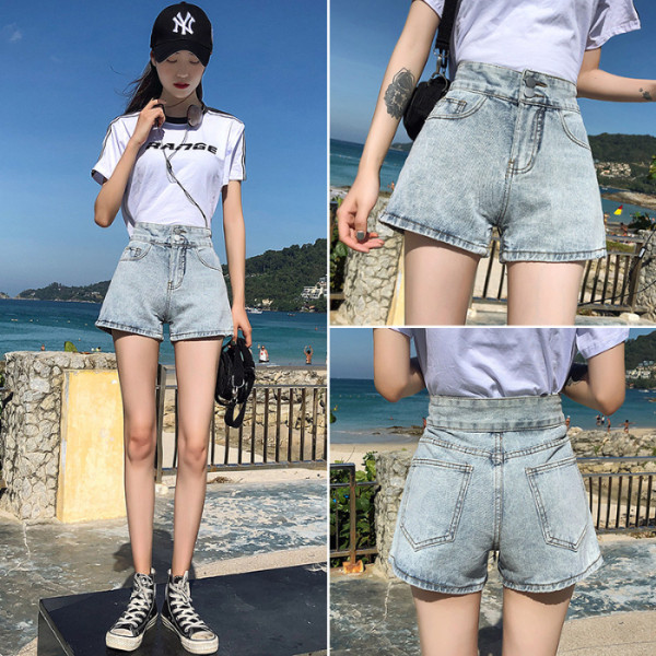 Ženske ležerne kratke traperice s visokim strukom