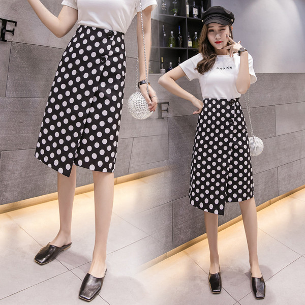 Fusta lunga moderna de dama model asimetric