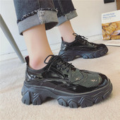 Pantofi casual dama din piele ecologica cu talpa aspra