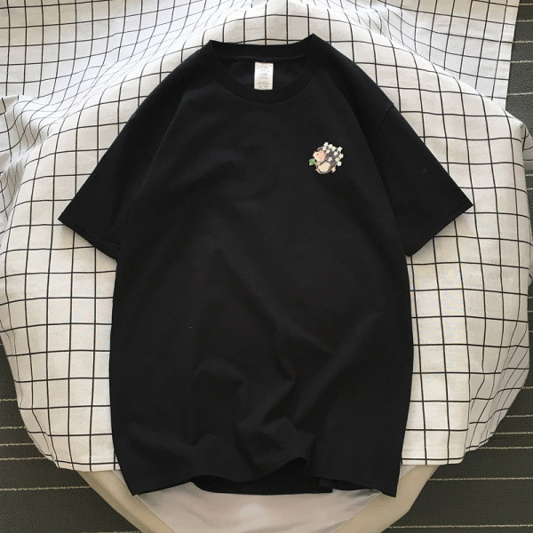 Pašreizējais vīriešu t-krekls ar izšuvumu ezīša formā