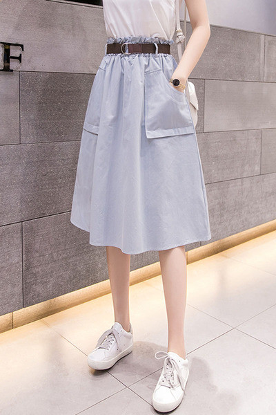 Fusta casual dama model lat cu buzunare