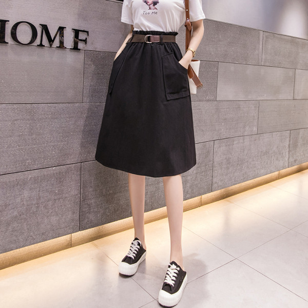 Fusta casual dama model lat cu buzunare