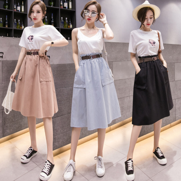 Fusta casual dama model lat cu buzunare