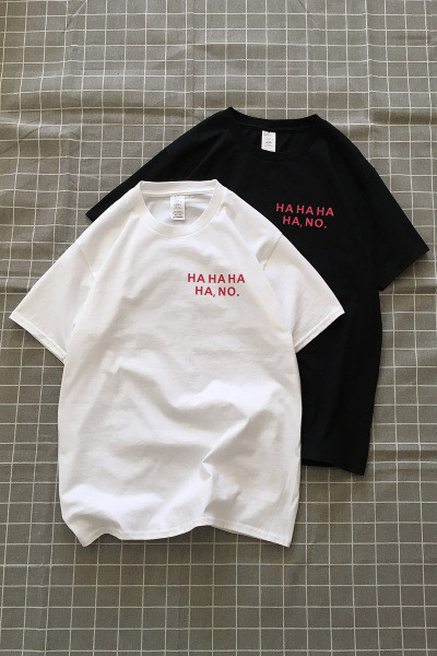 Tricou bărbătesc din bumbac model nou cu mâneci scurte și inscripție