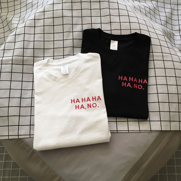 Tricou bărbătesc din bumbac model nou cu mâneci scurte și inscripție