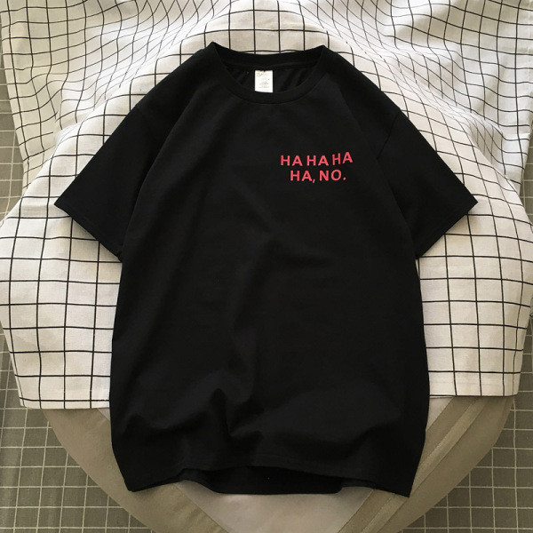 Tricou bărbătesc din bumbac model nou cu mâneci scurte și inscripție