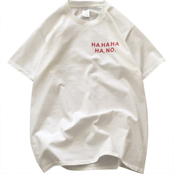 Tricou bărbătesc din bumbac model nou cu mâneci scurte și inscripție