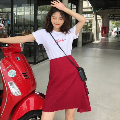 Női aktuális szoknya aszimmetrikus modell magas derékkal