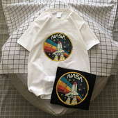 Värvilise aplikatsiooniga igapäevaste meeste T-särgi uus mudel