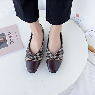 Pantofi casual dama cu lant metalic si talpa plata