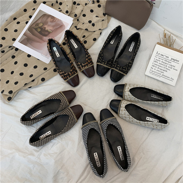 Pantofi casual dama cu lant metalic si talpa plata