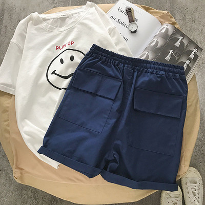 Къси мъжки спортни панталони с кант