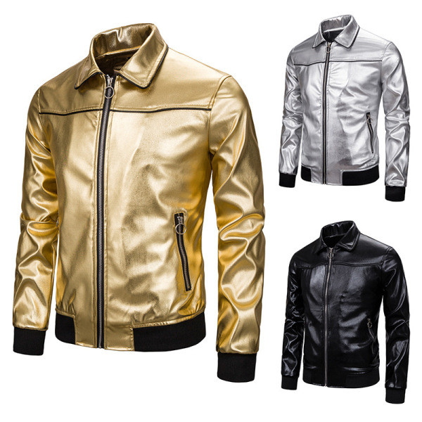 Jachetă casual de primăvară pentru bărbați, cu fermoar și buzunare