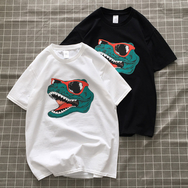 Tricou modern pentru bărbați cu aplicație de dinozaur