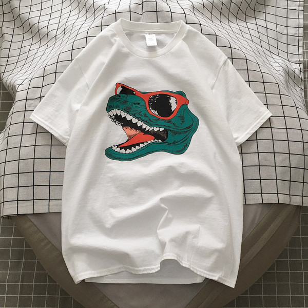 Tricou modern pentru bărbați cu aplicație de dinozaur