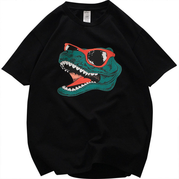 Tricou modern pentru bărbați cu aplicație de dinozaur