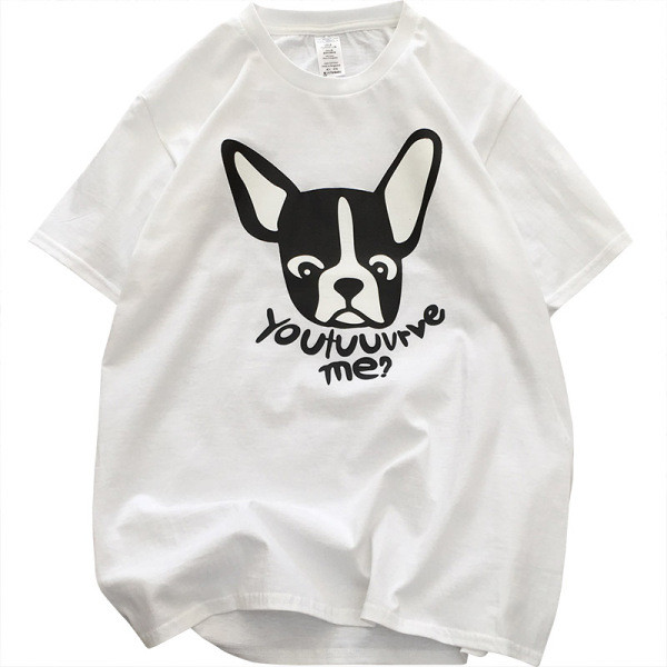 Tricou casual barbatesc cu aplicatie si inscriptie