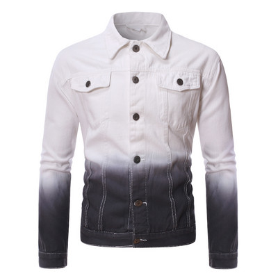 Muška traper jakna s klasičnim ovratnikom i gumbima