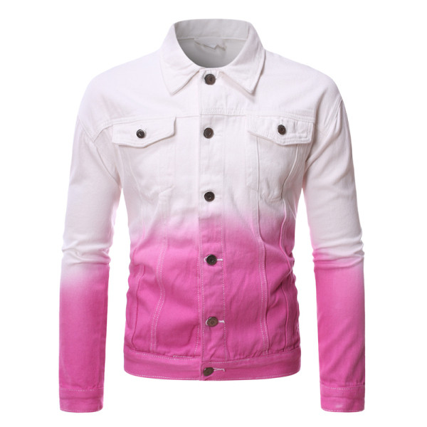 Muška traper jakna s klasičnim ovratnikom i gumbima