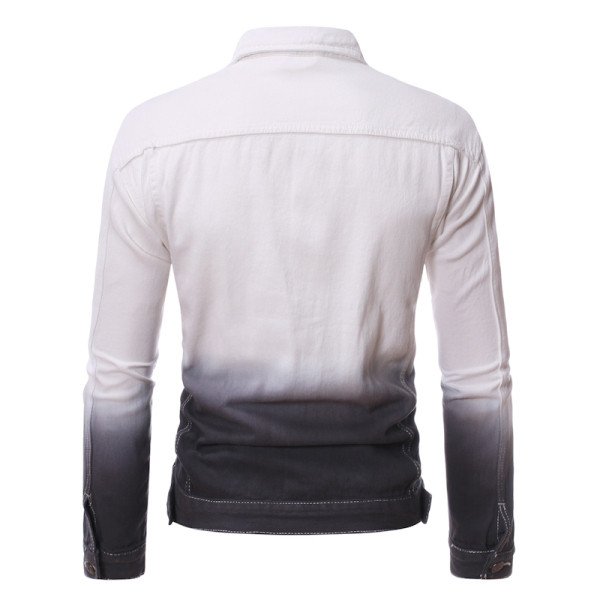 Muška traper jakna s klasičnim ovratnikom i gumbima