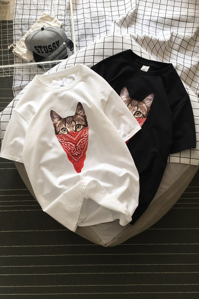 Tricou casual barbatesc cu maneca scurta si aplicatie