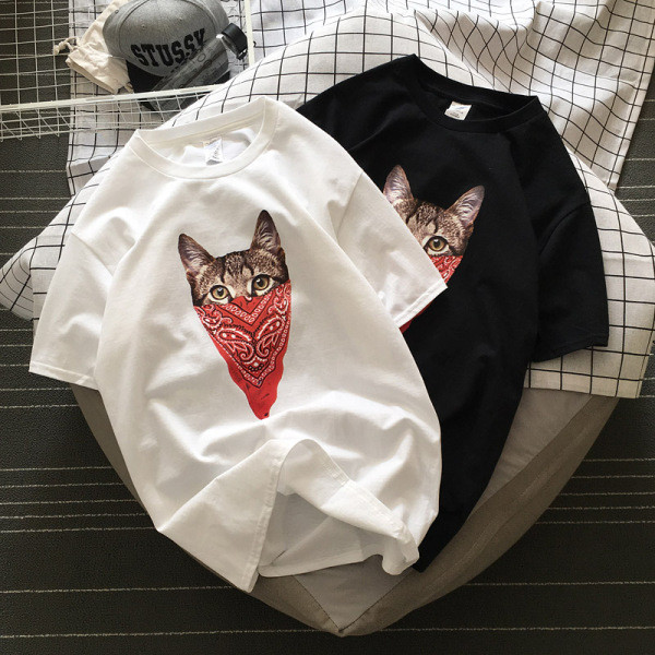 Tricou casual barbatesc cu maneca scurta si aplicatie