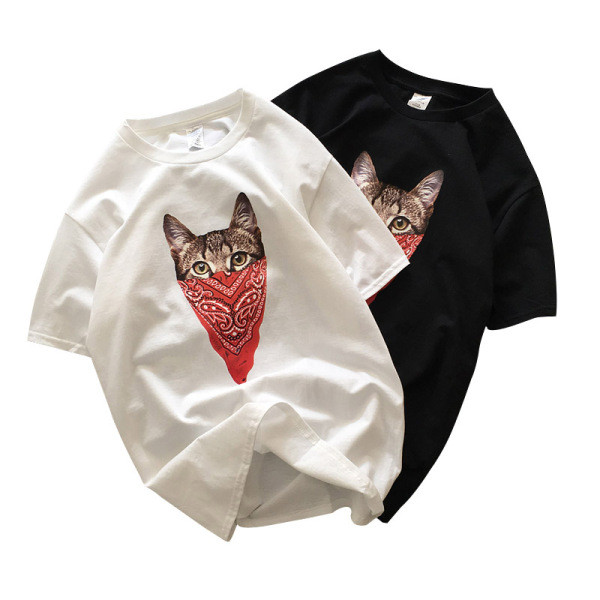 Tricou casual barbatesc cu maneca scurta si aplicatie