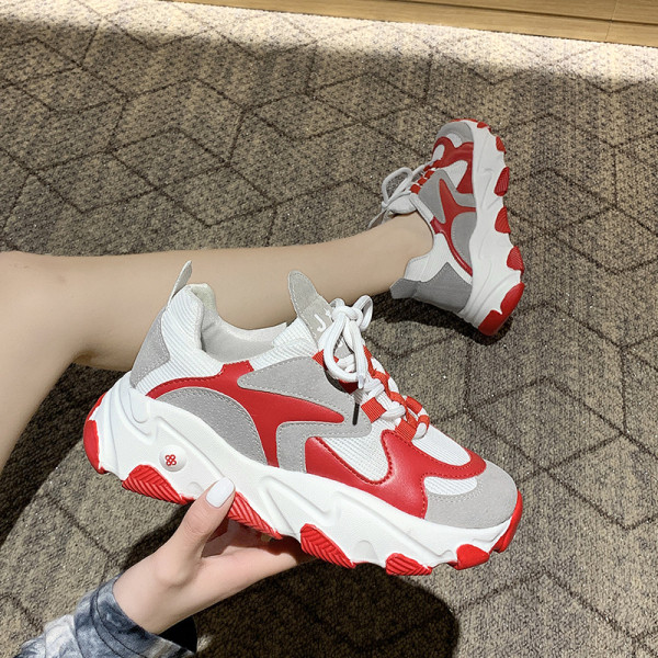 Tenisi casual dama cu talpa plate si sireturi