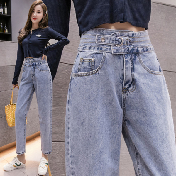 Uus kõrge vöökoha ja pikkusega 9/10 naiste teksapükste mudel