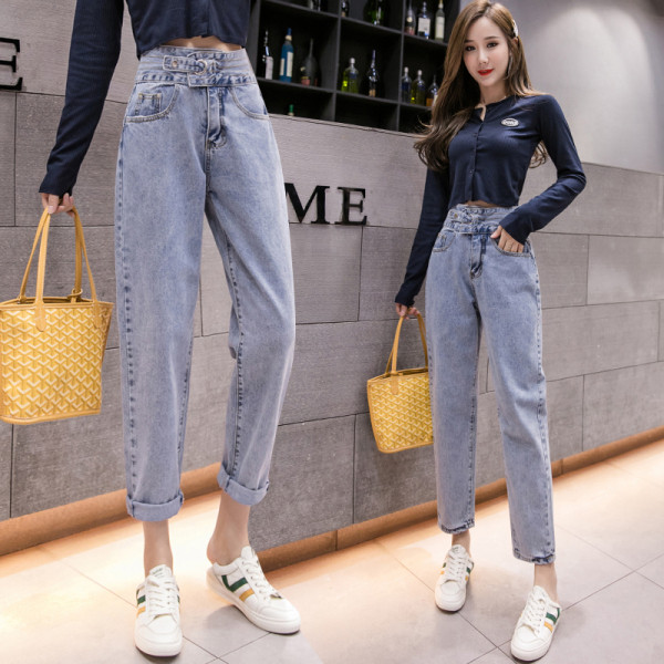 Uus kõrge vöökoha ja pikkusega 9/10 naiste teksapükste mudel