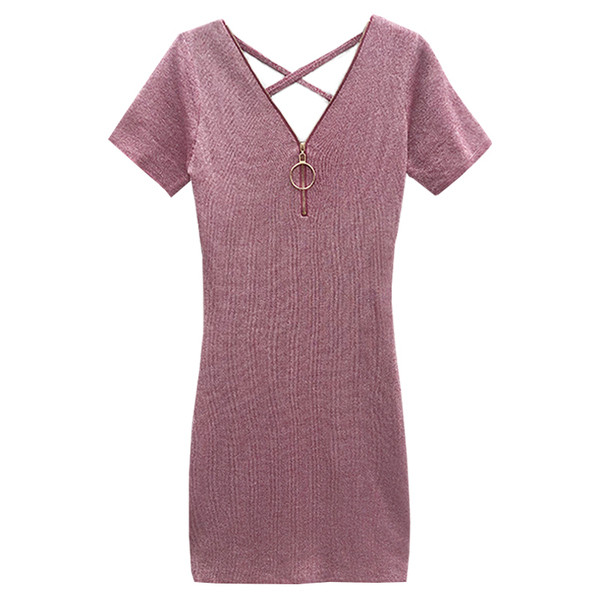 Új modellre testreszabott ruha cipzárral és fényes hatással