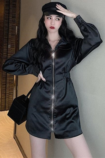 Rochie moderna de dama cu fermoar