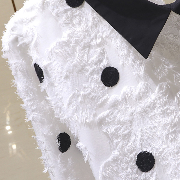 Sieviešu moderns punktveida krekls ar klasisku apkakli