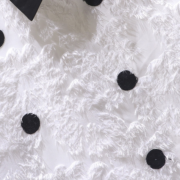 Sieviešu moderns punktveida krekls ar klasisku apkakli