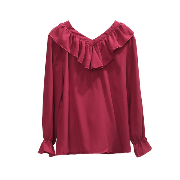 Stilingi moteriški marškiniai su špico iškirpte ir garbanomis