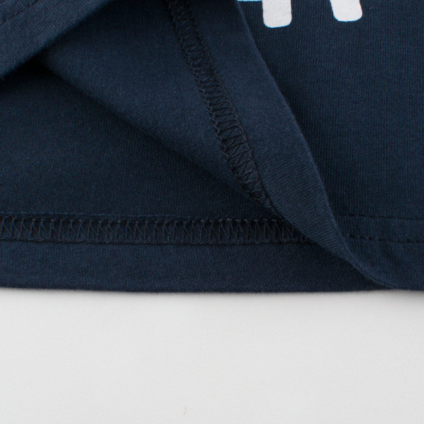 Modernūs vaikiški marškinėliai su aplikacijomis ir trumpomis rankovėmis