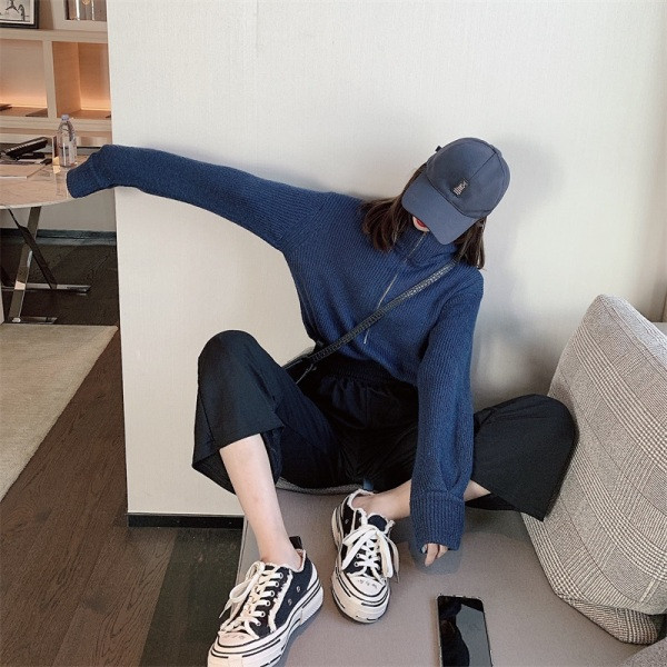 Pulover de dama lat cu fermoar