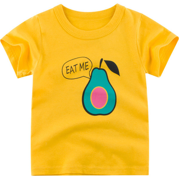 Aplikatsiooni ja ümara kaelusega laste T-särk - poistele