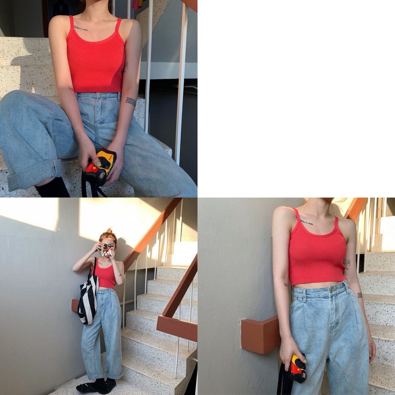 Rövid, kordbársony dzsörzéből készült nyári tankfelső vékony pánttal