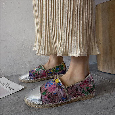 Pantofi de dama colorati casual cu talpa plate