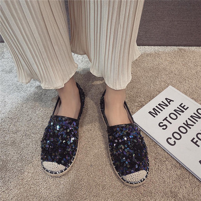 Ikdienas sieviešu espadrilles ar fliteriem