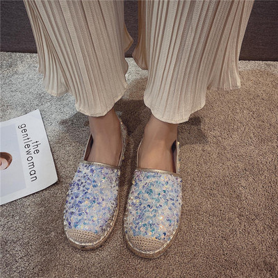 Ikdienas sieviešu espadrilles ar fliteriem