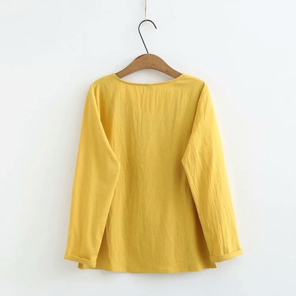 Női alkalmi blúz széles modell hímzéssel